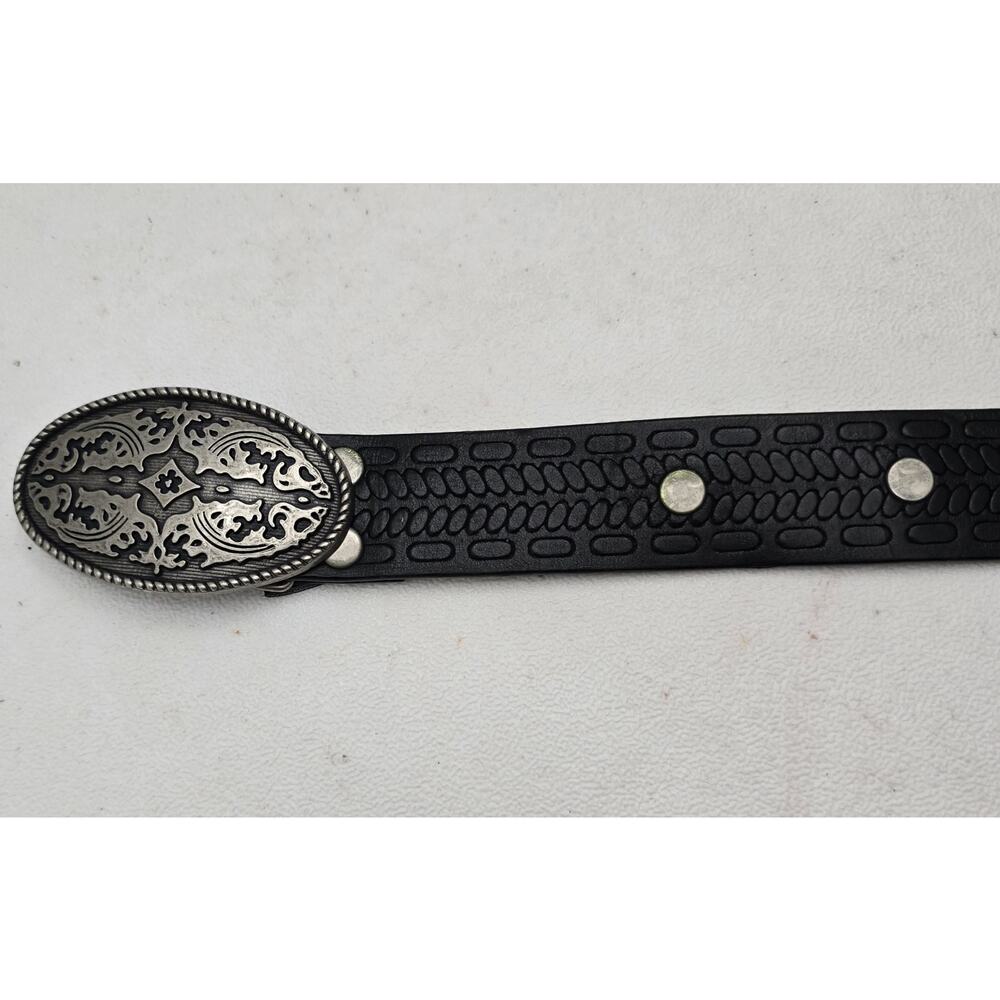 Brave Beltworks Western Leather Belt Studs Designer Buckle 36-38" Black Canada - Picture 6 of 10